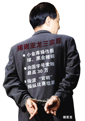 謝亞龍涉嫌操縱國足賽果 幕后存大宗黑金交易