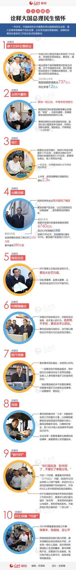 十大關鍵詞詮釋大國總理的民生情懷
