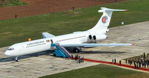 資料圖:朝鮮公開(kāi)金正恩專(zhuān)機(jī)。